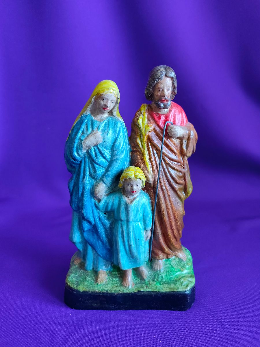 Magnífica Sagrada Família, assinada, vintage, decoração, Natal, presente extraordinário colecionadores, amantes presépios, peças antigas product image (1)