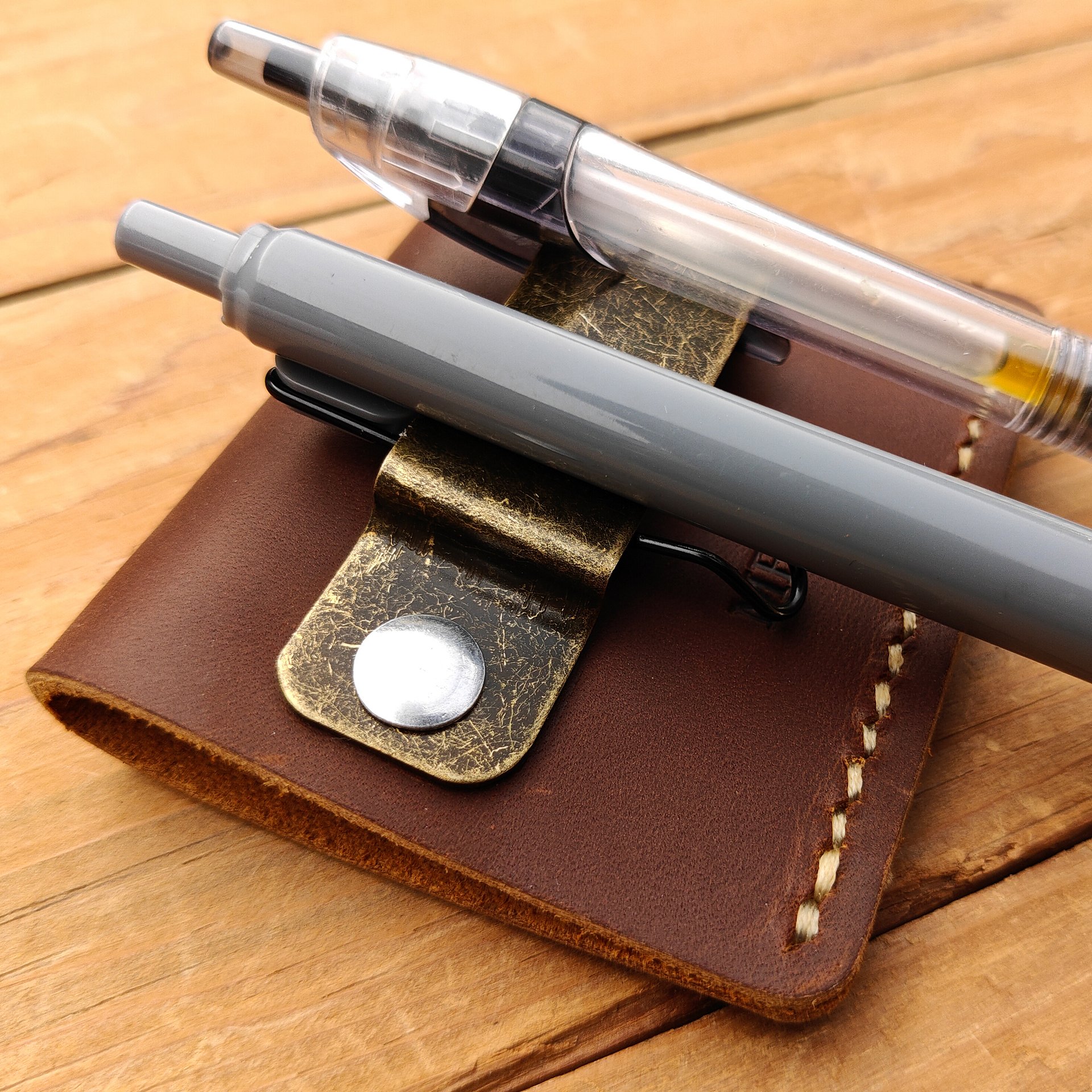 MEEBOY handmade Leather Tool Holder Tape Measure Holder Clip Tape Holder for Tool Belt product image (4)