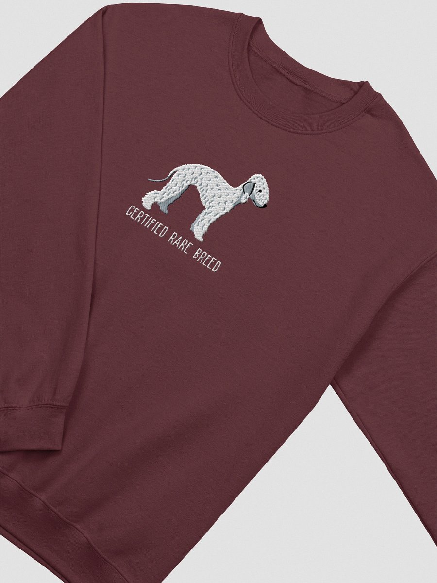 Certified Rare Breed Sweatshirt (Embroidered) of a Bedlington Terrier(White) product image (6)