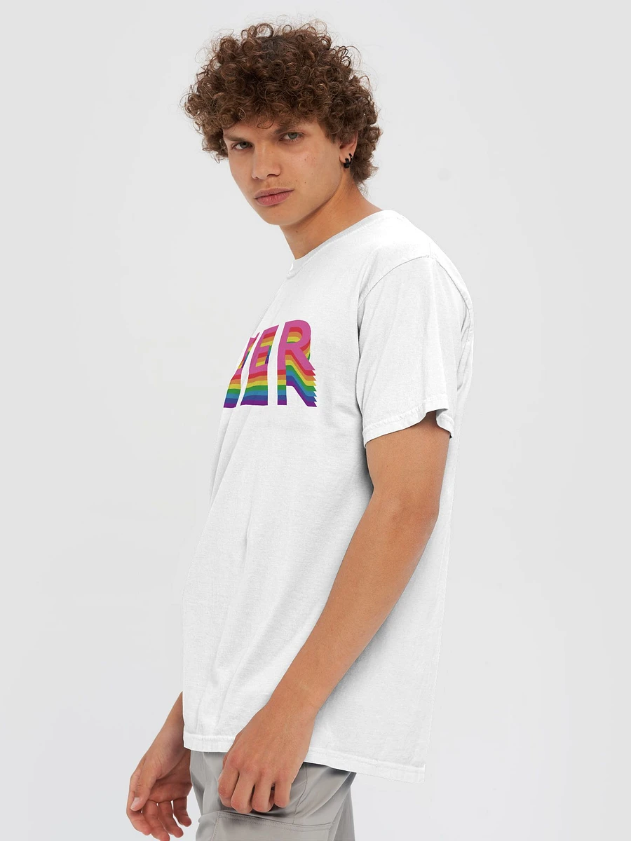 QUEER Stacked (8-Color Rainbow) - T-Shirt product image (6)