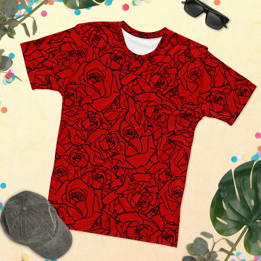 Loads of Roses · red-black crew neck t-shirt product image (26)