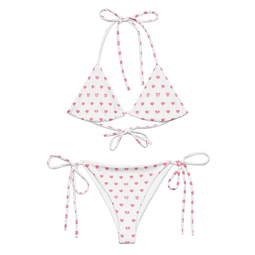 Pastel Heart Seamless Pattern String Bikini - v12 product image (7)