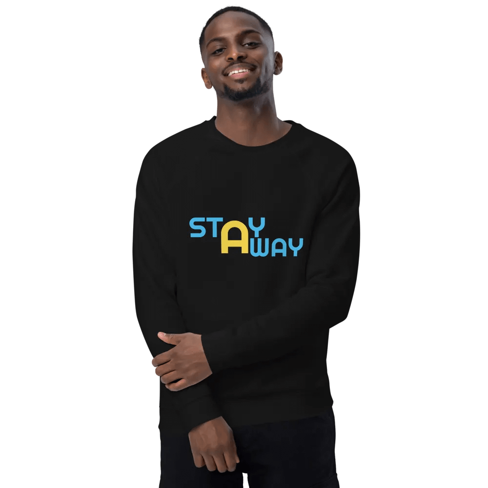 STAY AWAY Organic Raglan Sweatshirt product image (1)