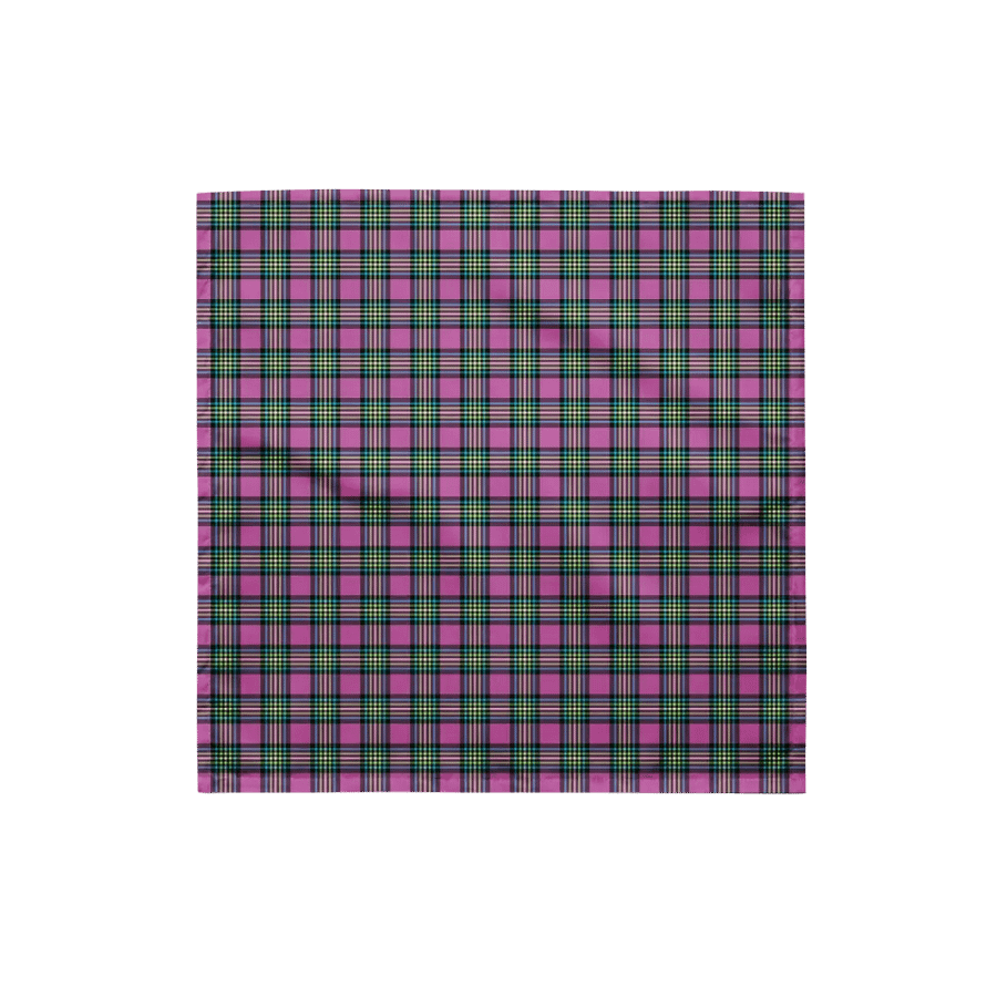 Purple and Turquoise Plaid Bandana product image (4)