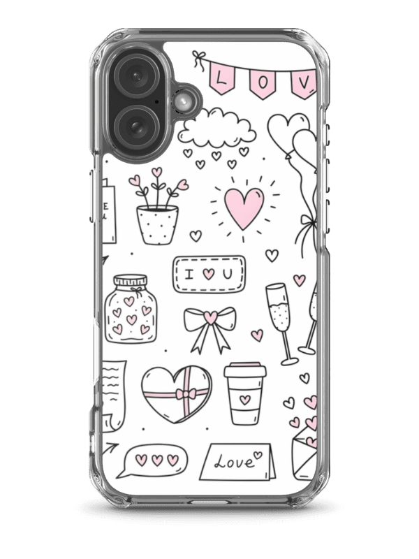 Romantic Doodles MagSafe® Clear Case product image (1)