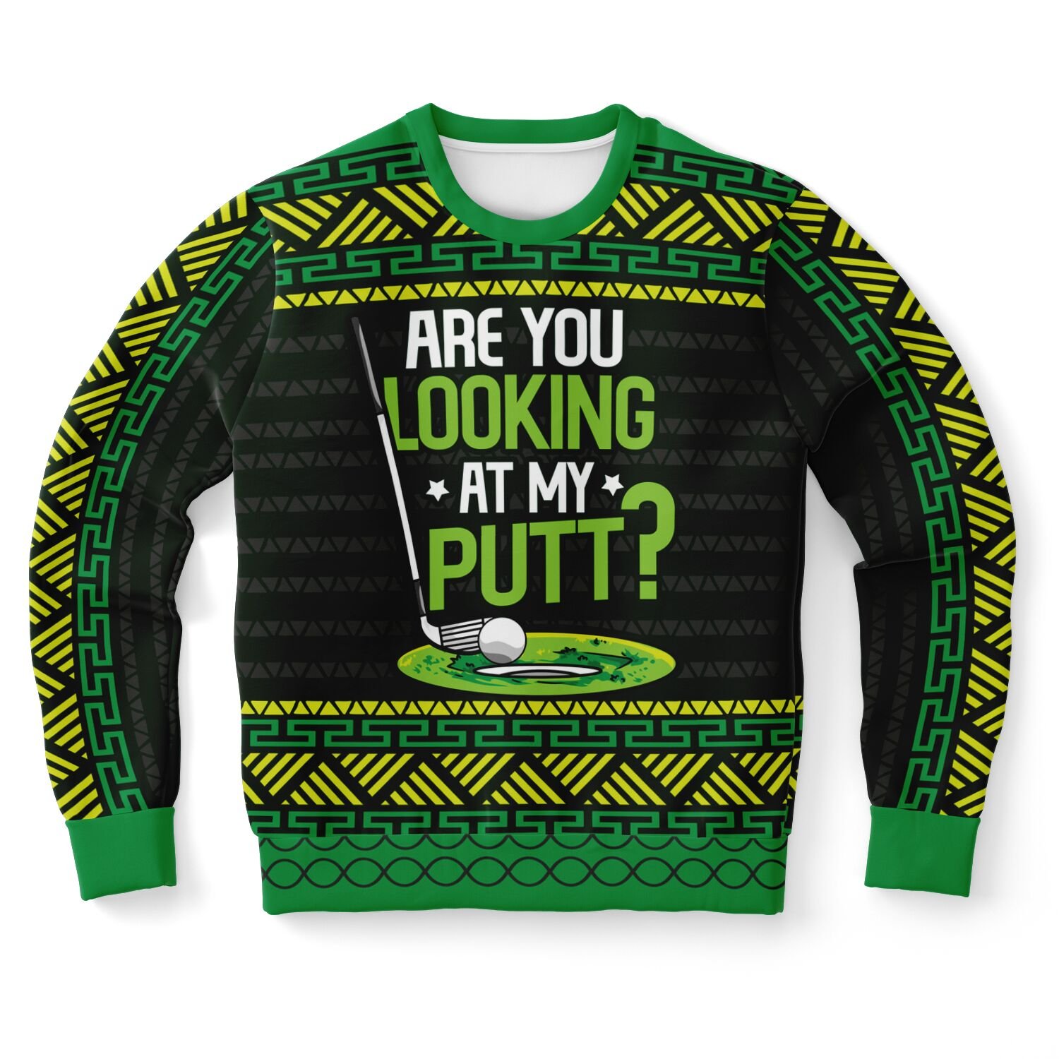 Funny Golf Sweatshirt - Are You Looking at My Putt | Golfer Christmas Gift | Unisex Winter Golf Outfit | Holiday Golf Humor Sweater product image (9)