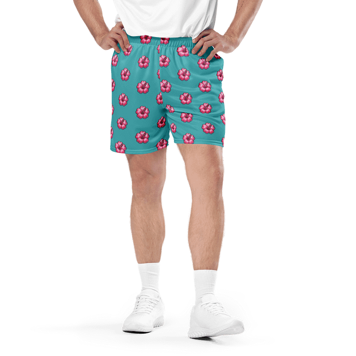 NRG Cherry Blossom Athletic Shorts (Turquoise) product image (1)