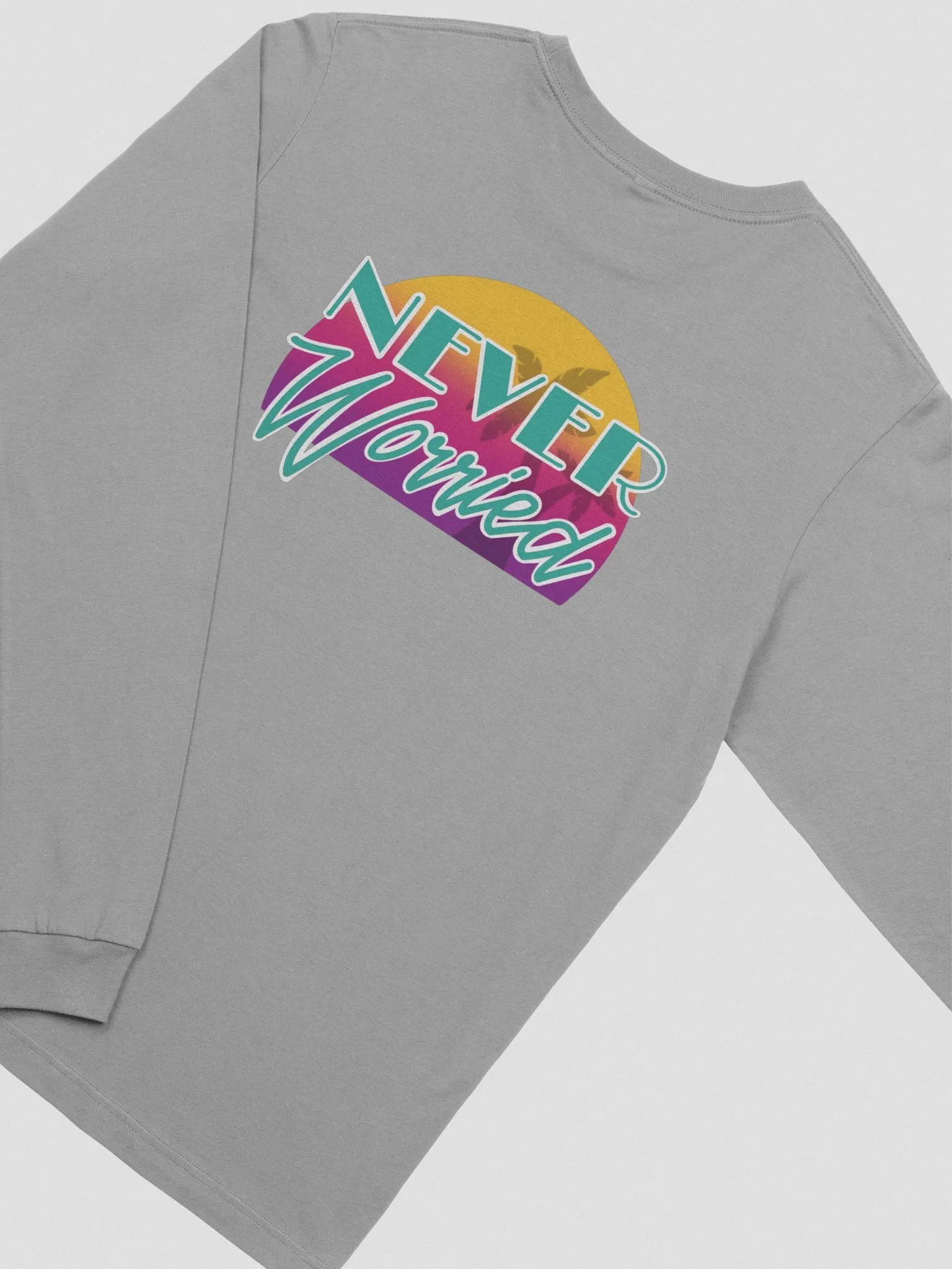 Long Sleeve Uni-Sex Never Worried Teal product image (36)