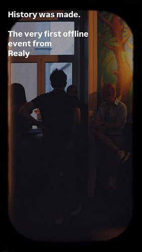 The history was made yesterday. 

@realyproject ‘s first offline event 🎉 Thank you all so much for coming! It was such a joy ...