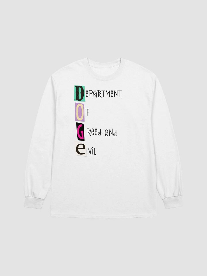 DOGE Department Of Greed And Evil Long Sleve T Shirt product image (2)