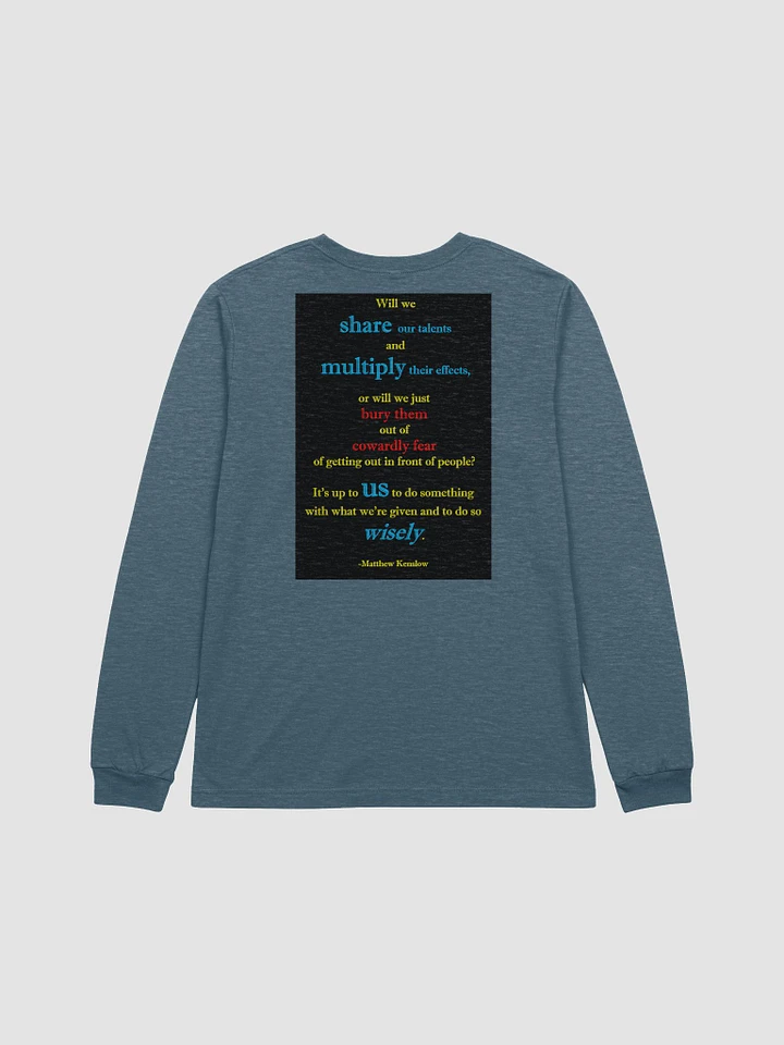 [With Quote 4 on the Back] Long Sleeve T-Shirt (Bella+Canvas Supersoft) product image (10)