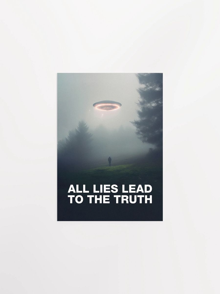 All Lies Lead to the Truth/The X-Files poster, S05E01 1997 — sci-fi poster, movie art, I want to believe poster, space print, aliens wall decor product image (6)
