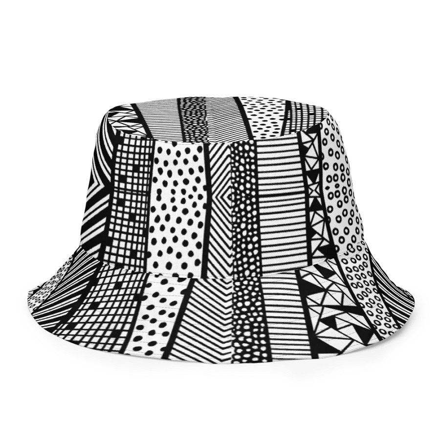 Modern pattern in black and white bucket hat product image (5)