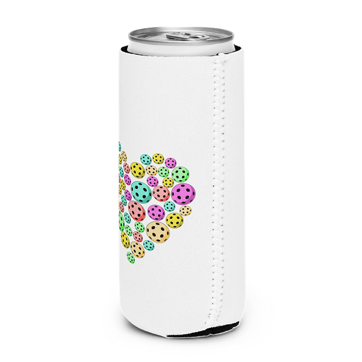 Heart Pickleball Colored Coozie Can Cooler product image (2)
