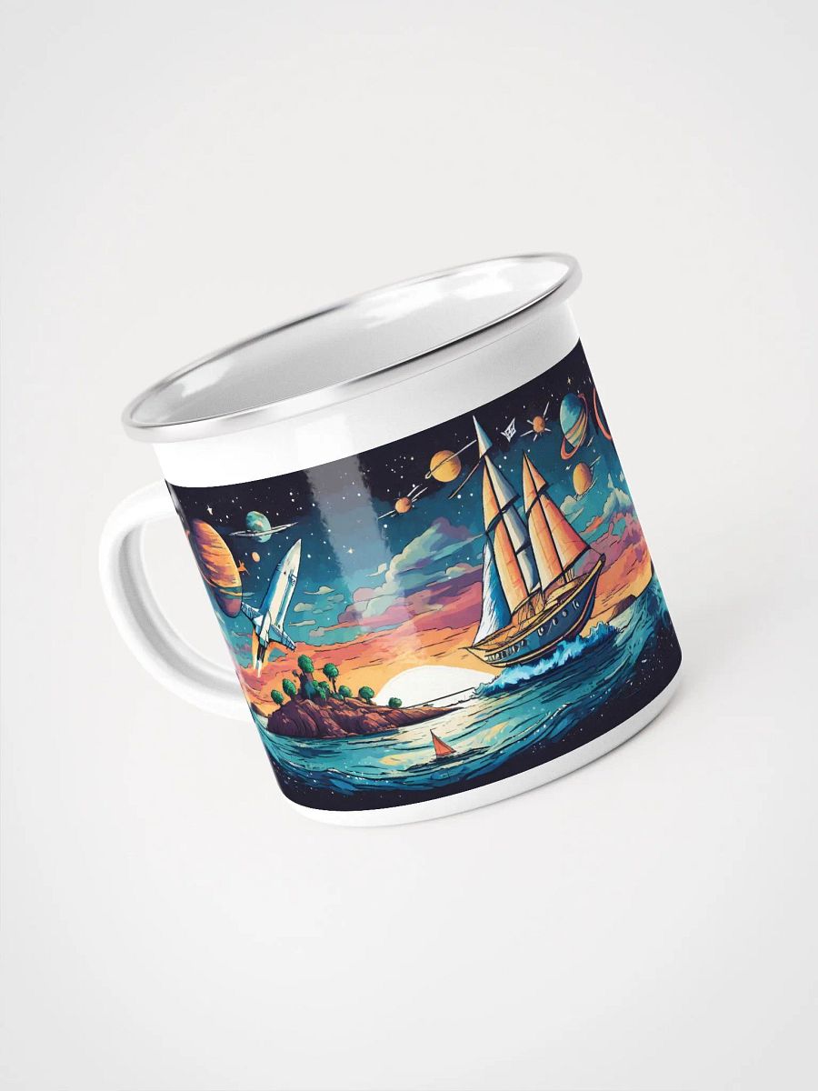 Summer Wind Charters: Space Sail Enamel Mug product image (1)