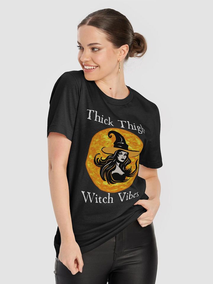 Thick Thighs Witch Vibes Halloween T-Shirt product image (2)