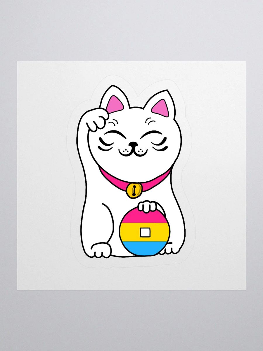 Maneki neko pansexual pride sticker product image (2)