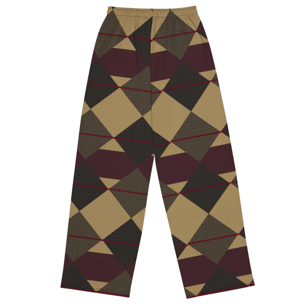 Brown Argyle Wideleg Pants product image (1)
