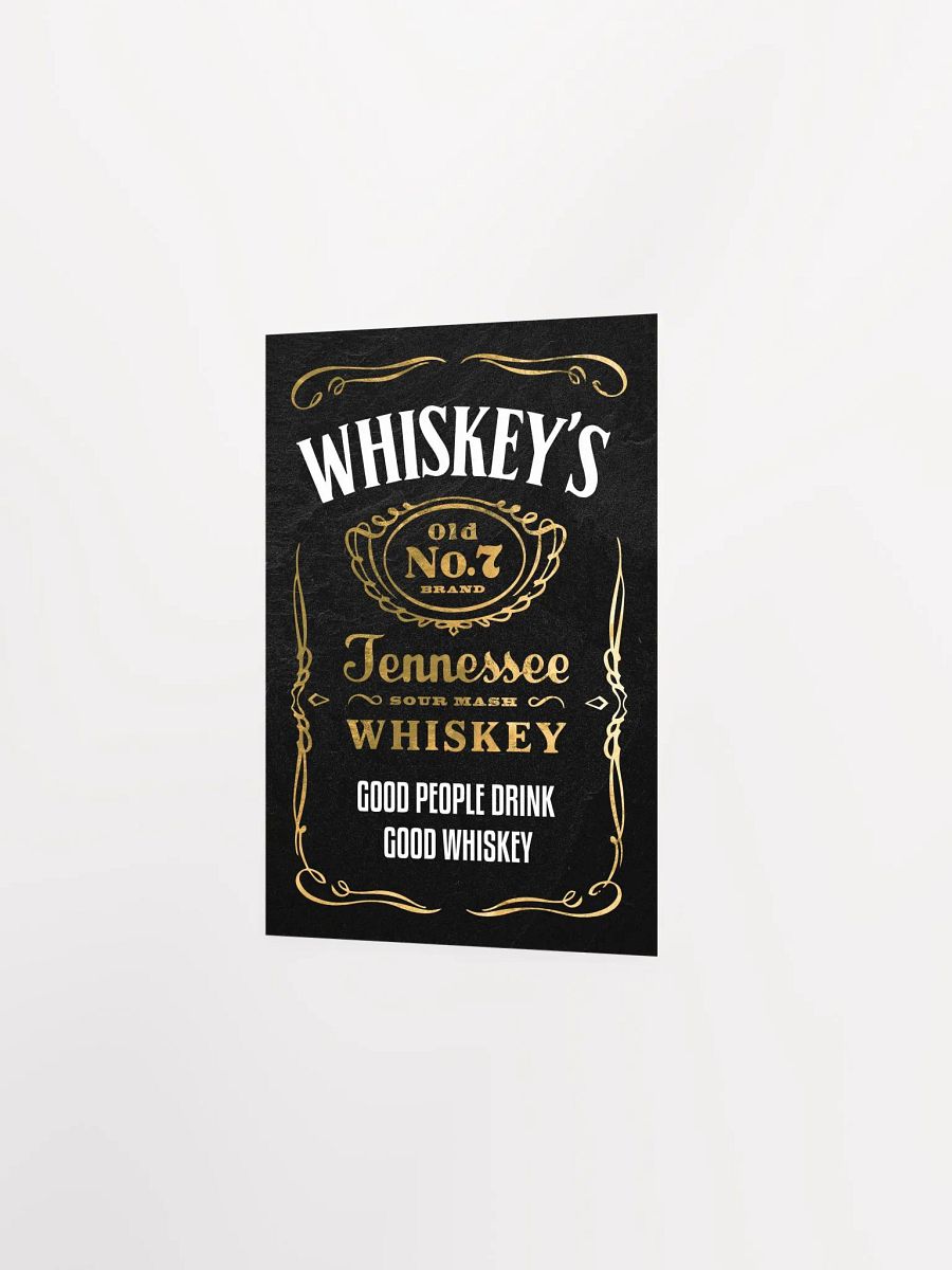 Good people drink good whiskey / Jack Daniel's — Whiskey gold blackboard art deco poster with quote, vintage gold poster product image (7)