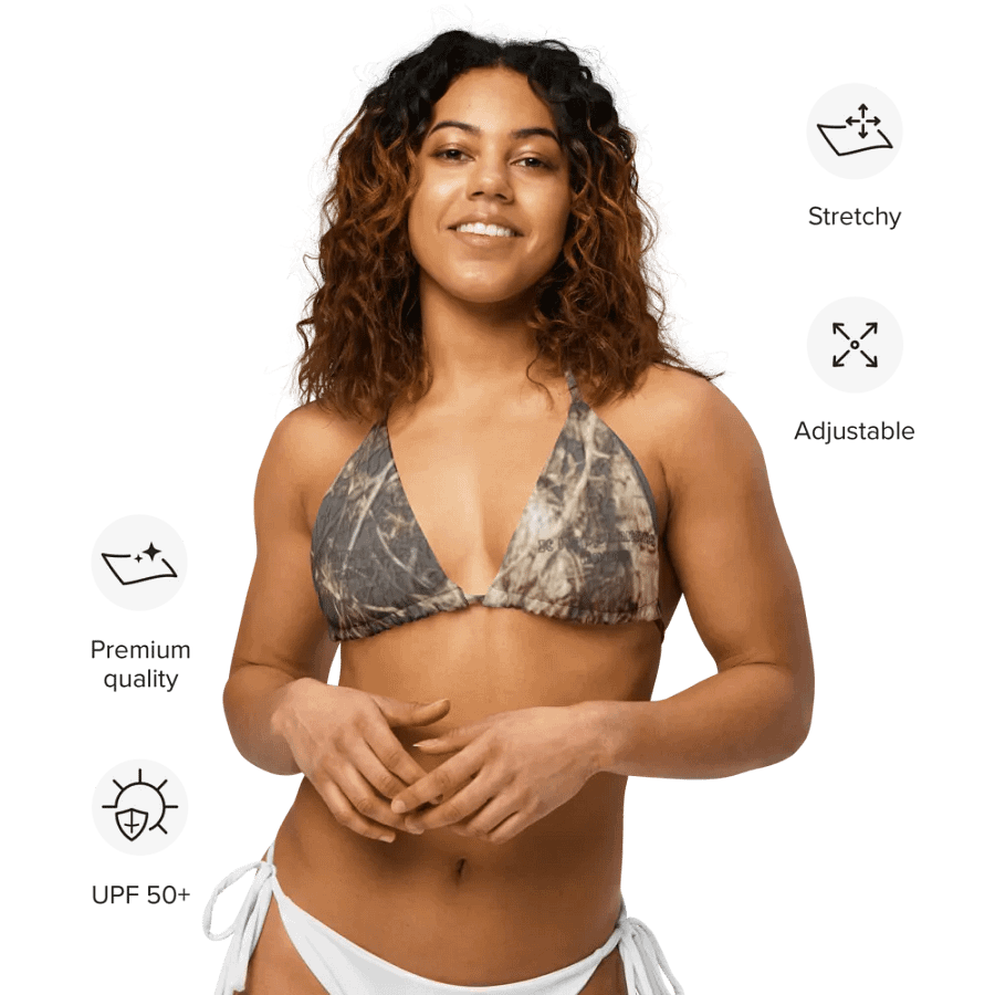Recycled Padded String Bikini Top - Dead Split - It Happennnns Camo product image (12)