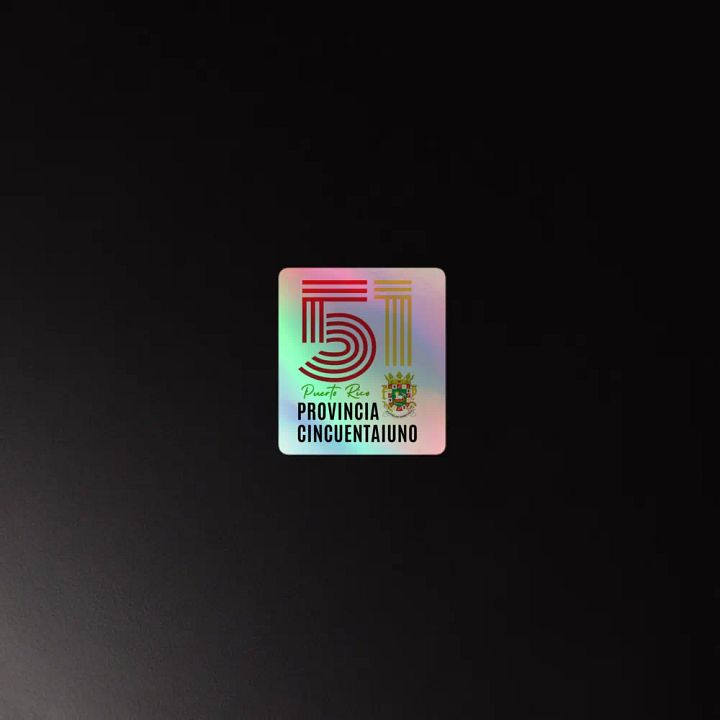 Pegatina holográfica - Provincia 51 Puerto Rico España product image (2)