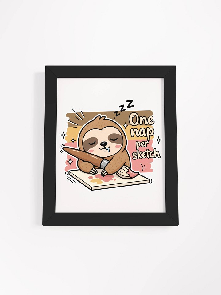 Drowsy Sloth Creator Framed High-Quality Matte Poster product image (6)