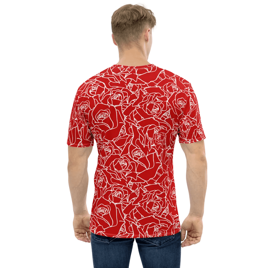 Loads of Roses · red-white crew neck t-shirt product image (4)