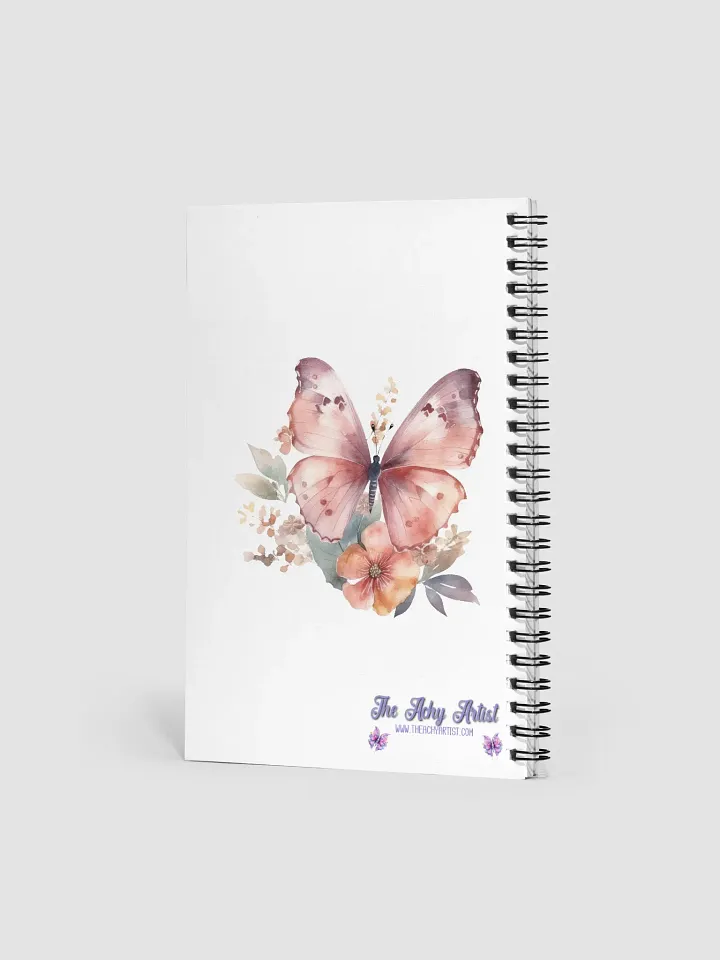 Beautiful Pink Bike with Roses Spiral Notebook product image (2)