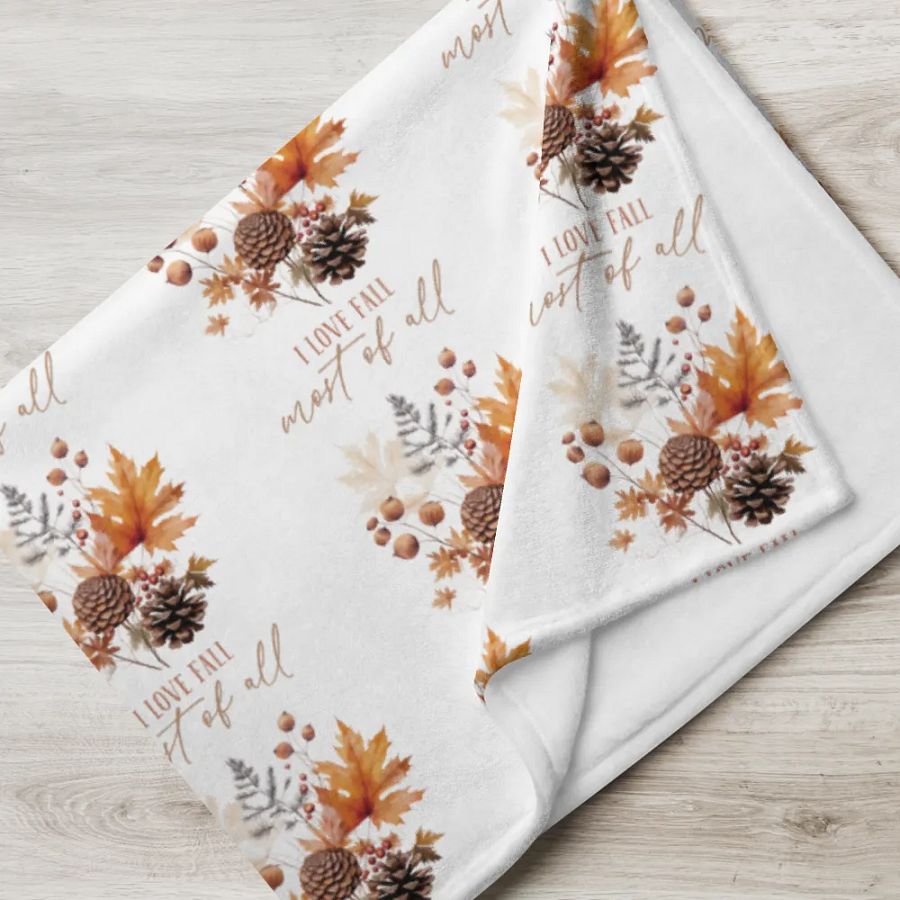 I Love Fall Most of All Blanket product image (5)