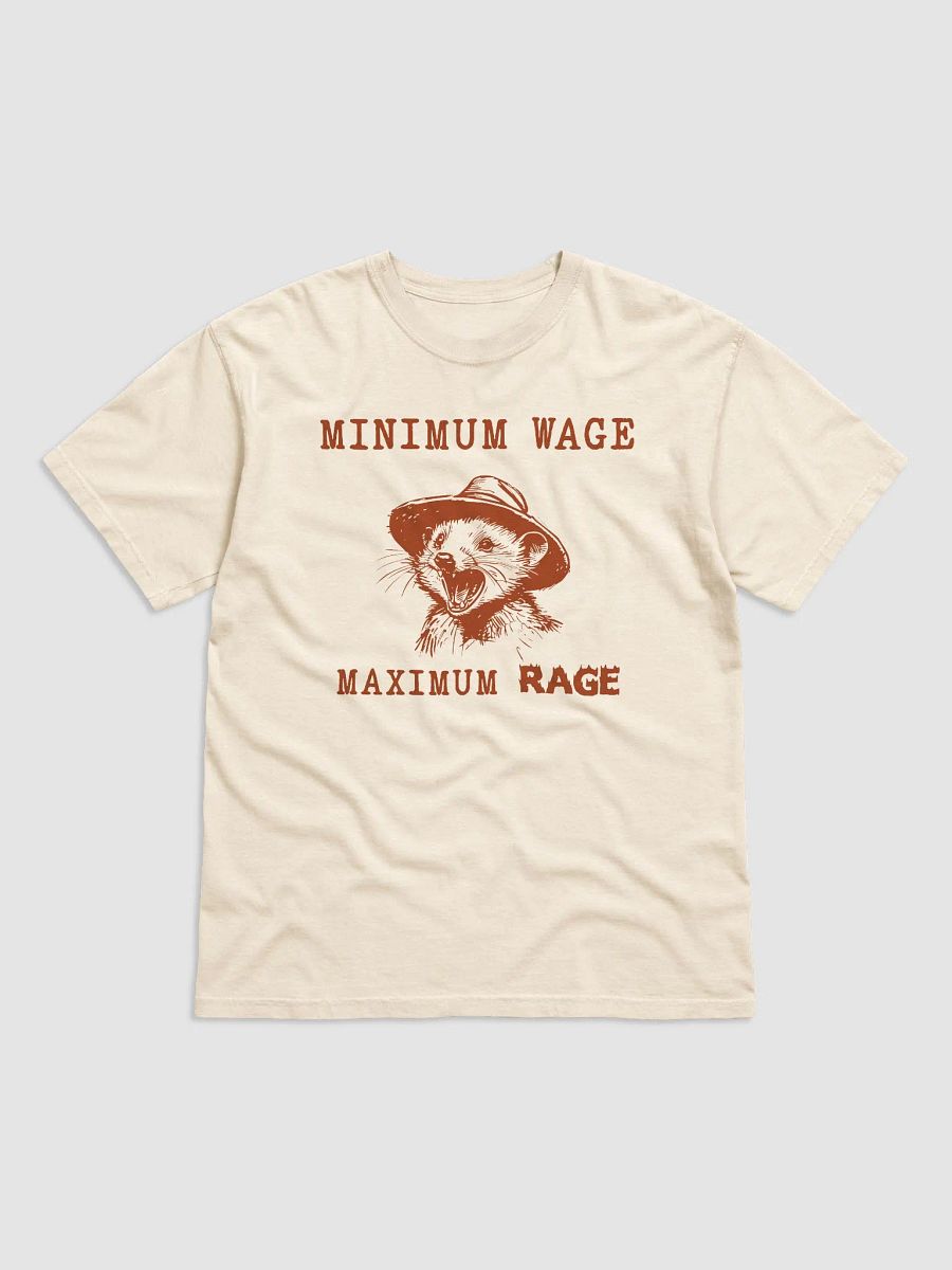 Minimum Wage Maximum Rage Raccoon Unisex Shirt product image (50)