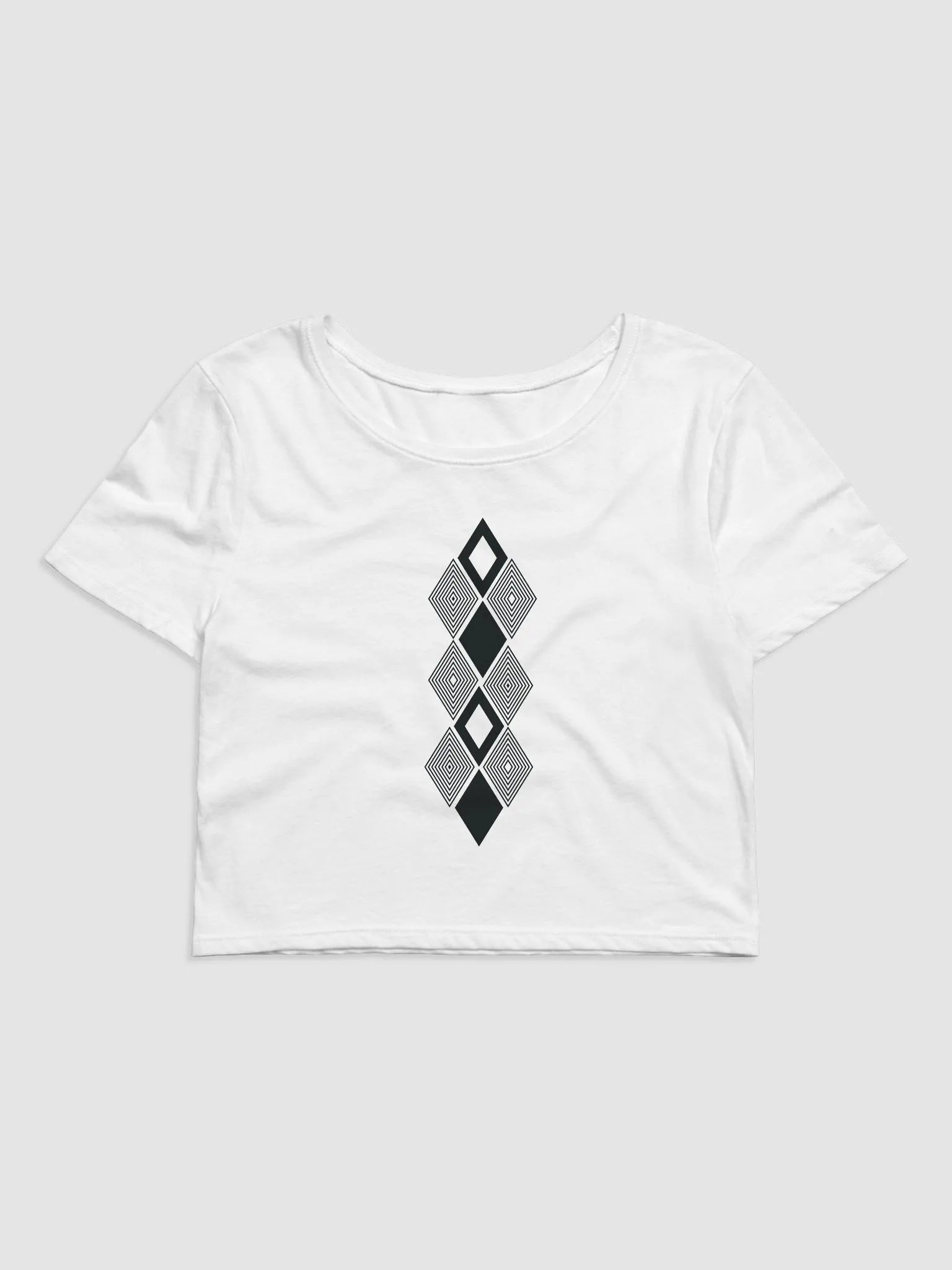 Black and white triangle design crop top product image (1)