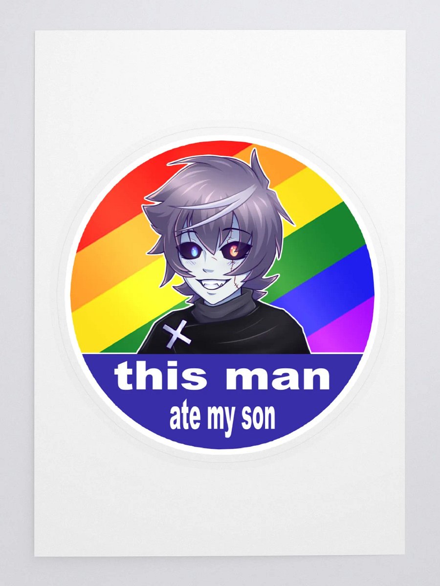 This Man Ate My Son Pride Sticker product image (3)