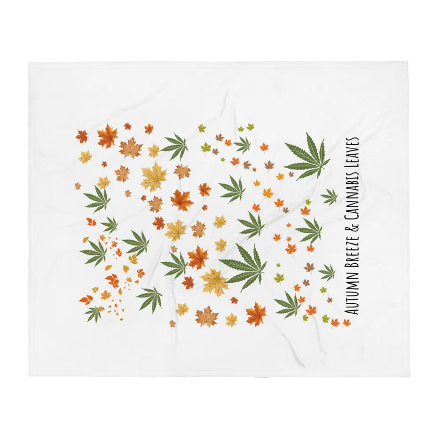 Autumn Breeze & Cannabis Leaves Throw Blanket product image (2)