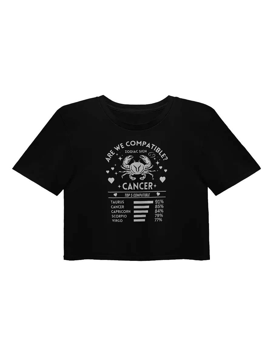 Cancer Zodiac Sign Romantic Compatibility - AS Colour Women's Premium Crop Top product image (3)