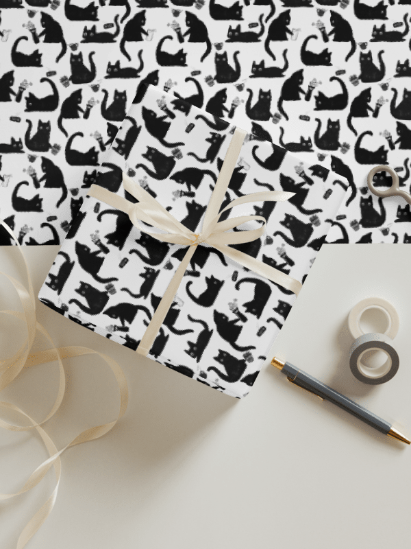 Bad Cats Knocking Stuff Over Wrapping Paper, 3 Pack product image (1)