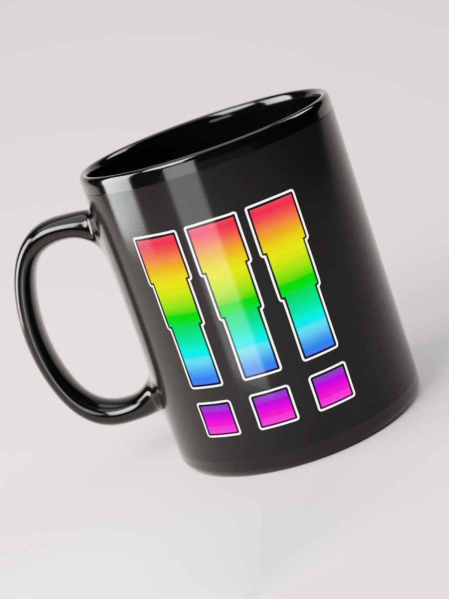 Rainbow !!! Mug in Black product image (5)