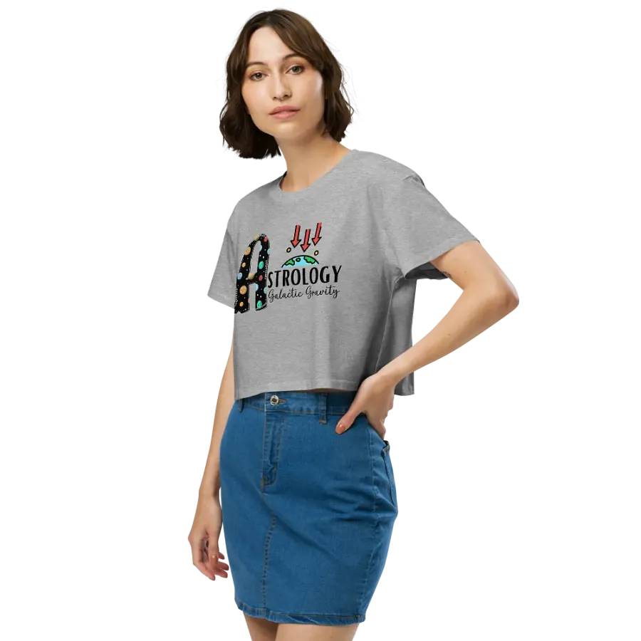 Galactic Gravity Astrology Solar System Zodiac Quantum Physics Cozy crop top! Astrology gift! product image (3)