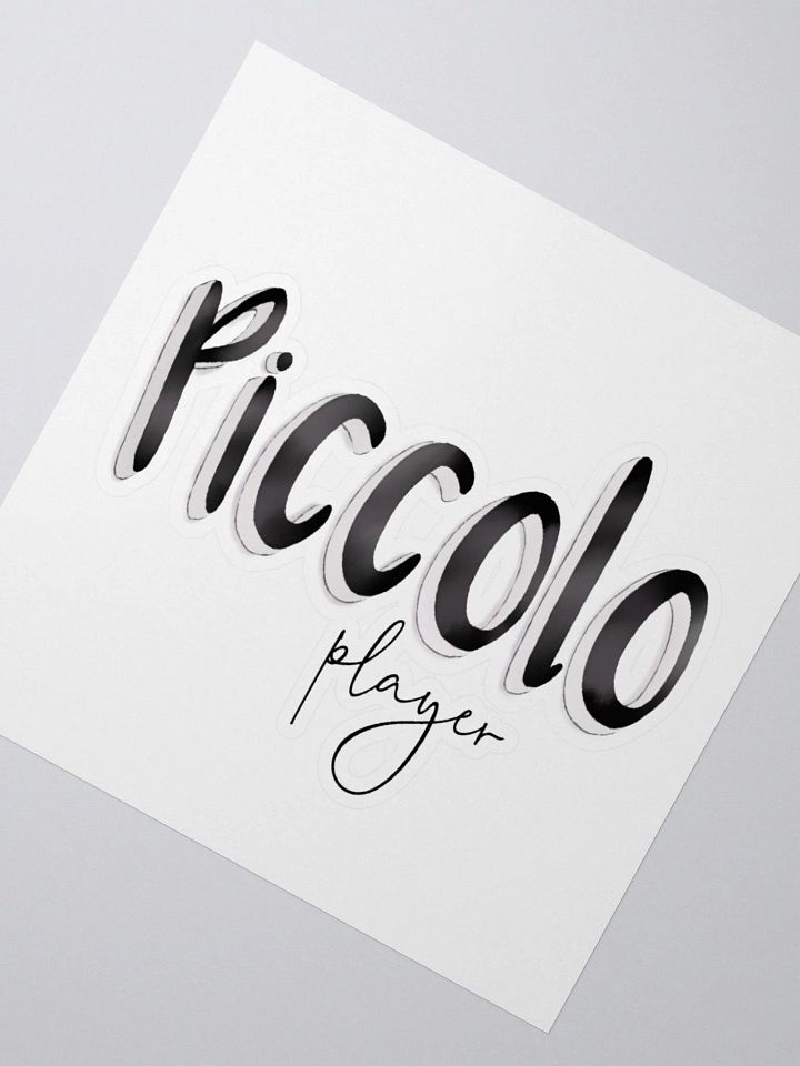 3D Piccolo Player Typography Sticker product image (2)