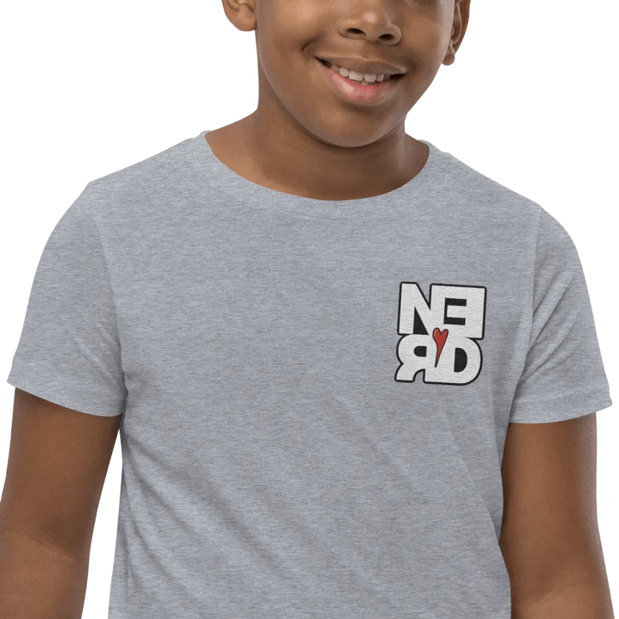 Nerd Heart Embroidered Youth Tee product image (137)