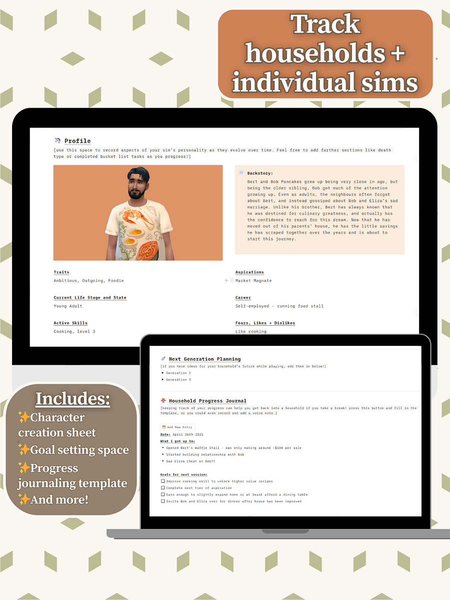 SavePal | Save File Notion Tracker For Sims 4 Players product image (2)