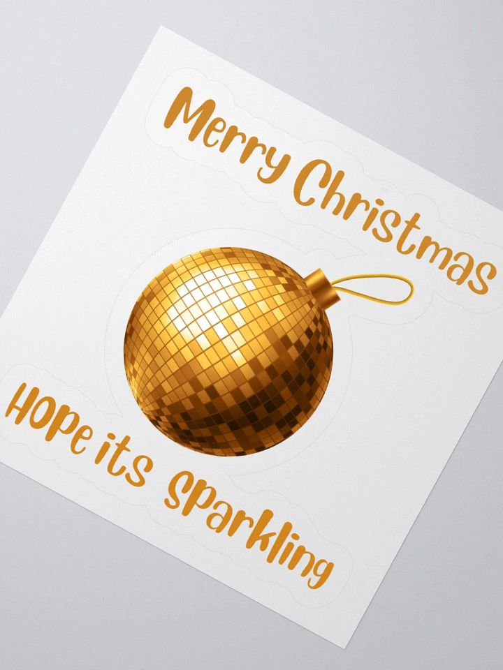Sparkling Christmas Mirrorball Sticker - Gold product image (4)