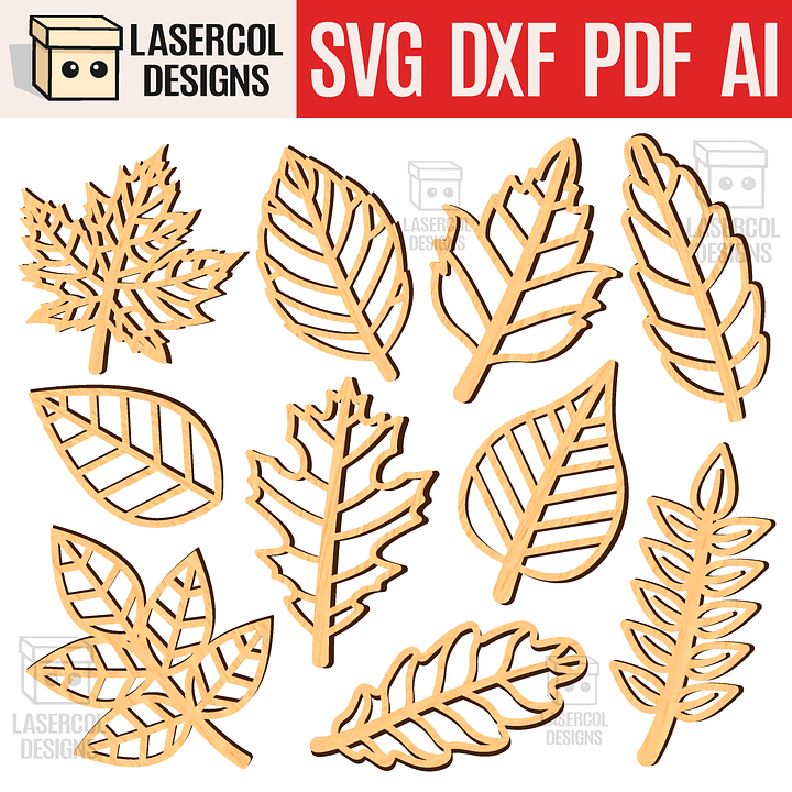 Leaves Cut Outs - Laser Cut Files product image (1)