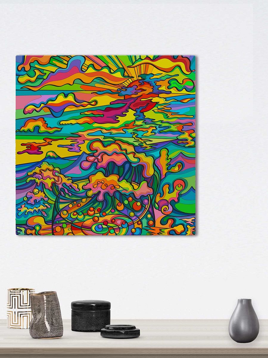 Vibrant Swirls Canvas Art - Sunset & Glass product image (49)