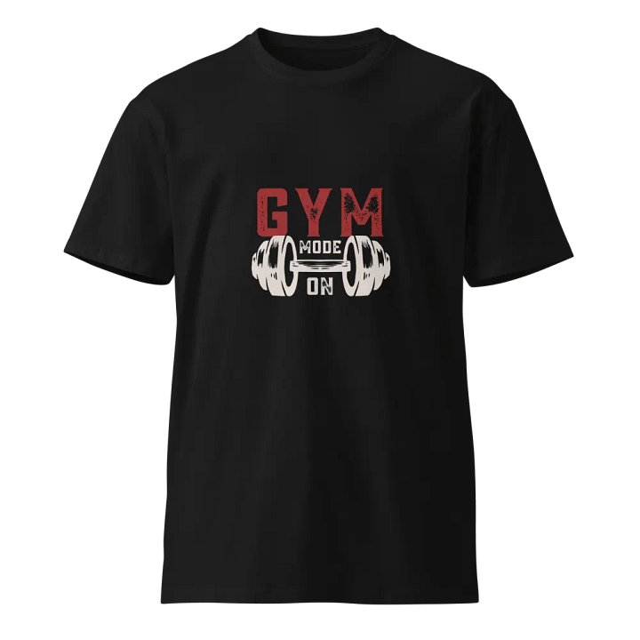 Gym Mode On Black T-Shirt product image (1)