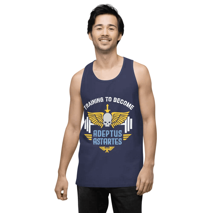 raining to Become Adeptus Astartes Men's Premium Gym Tank Top | Warhammer 40K Workout Style product image (16)