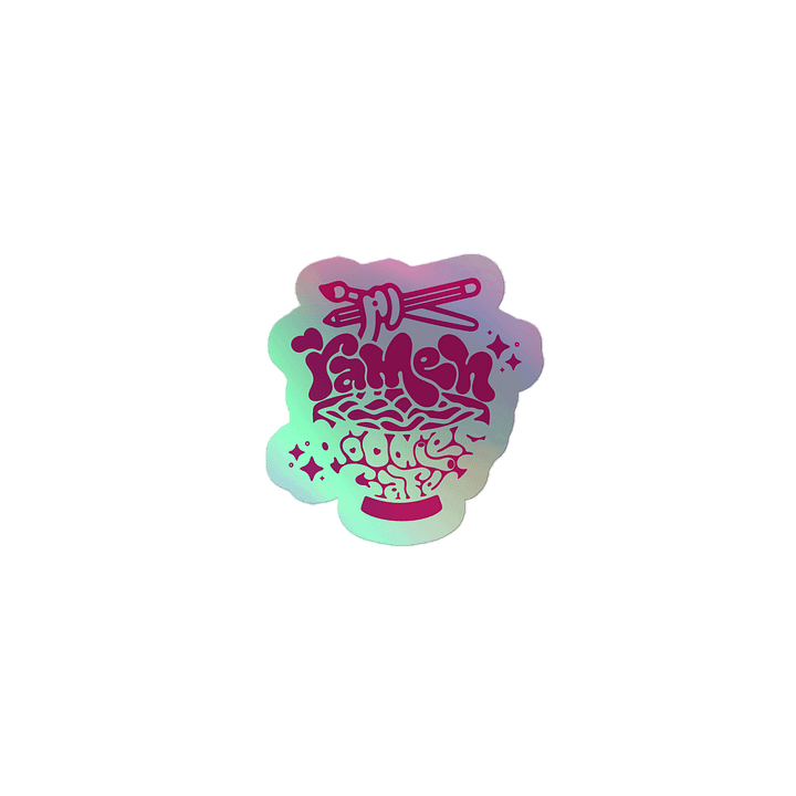 RamenDoodlesCafe Logo Holographic Sticker product image (1)