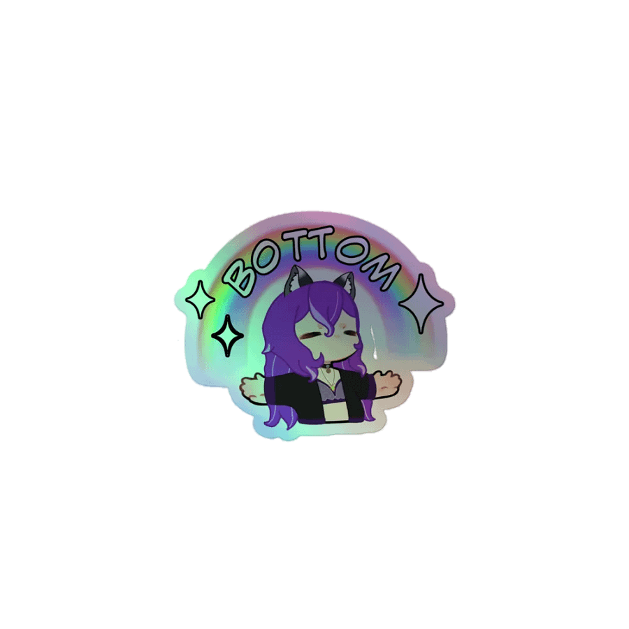 Holographic 'bottom' sticker product image (1)