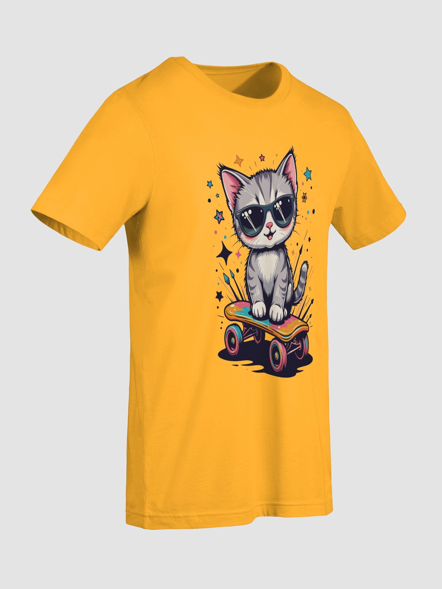 Cool Cat Skateboarder T-Shirt product image (79)
