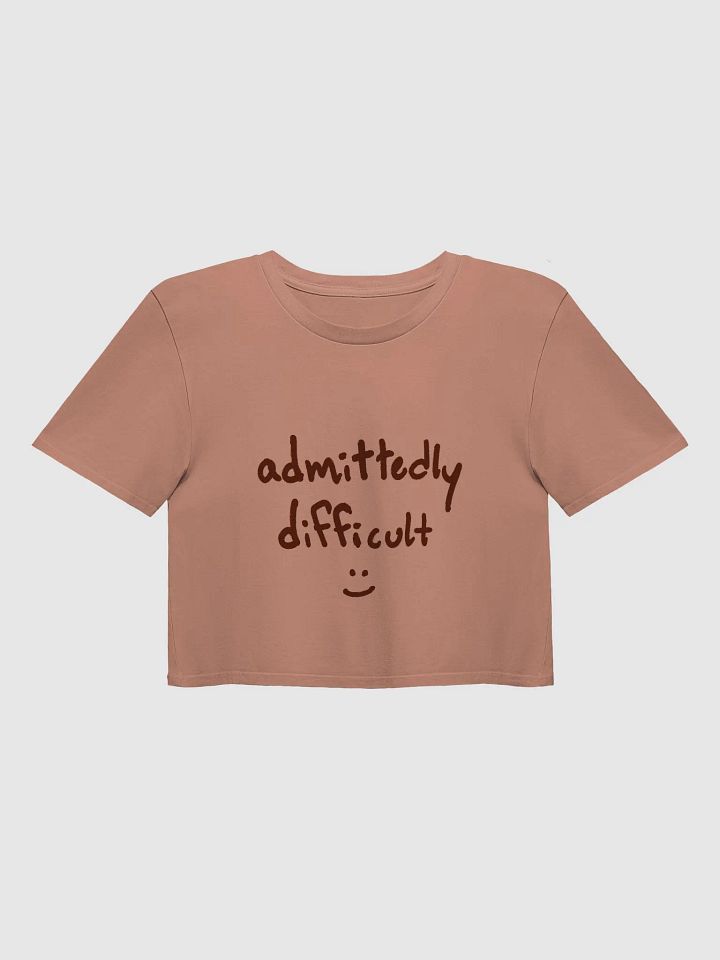 admittedly difficult (#440E00) printed cotton crop top product image (17)