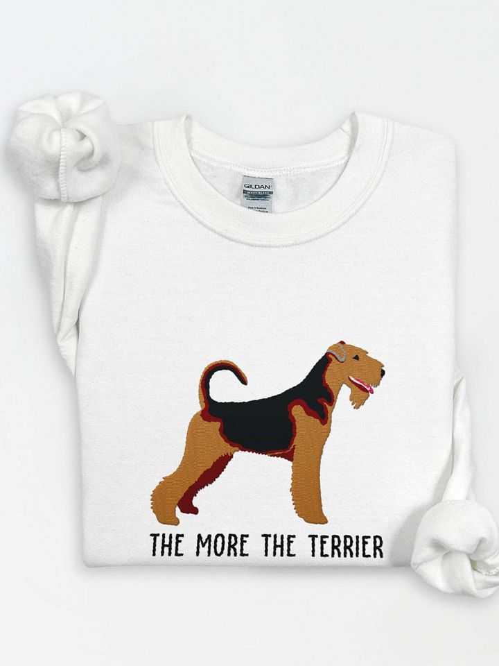 The More the Terrier Sweatshirt (Embroidered) of an Airedale Terrier product image (1)